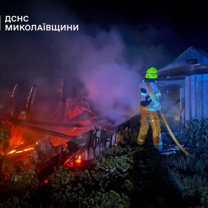 Пожежа у Миколаївській області. Фото: ДСНС