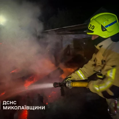 Пожежа у Миколаївській області. Фото: ДСНС