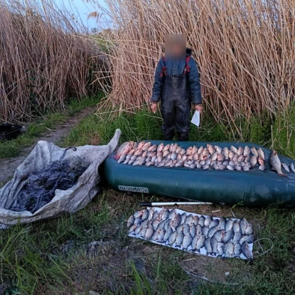 У Хаджибейському лимані викрили браконьєра. Фото: Держекоінспекція