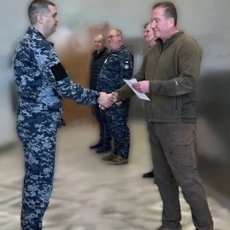 Очаківська військова частина відзначила 32-гу річницю створення, фото: Очаківська міська рада