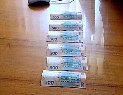 Знайдені правоохоронцями гроші у скриньці