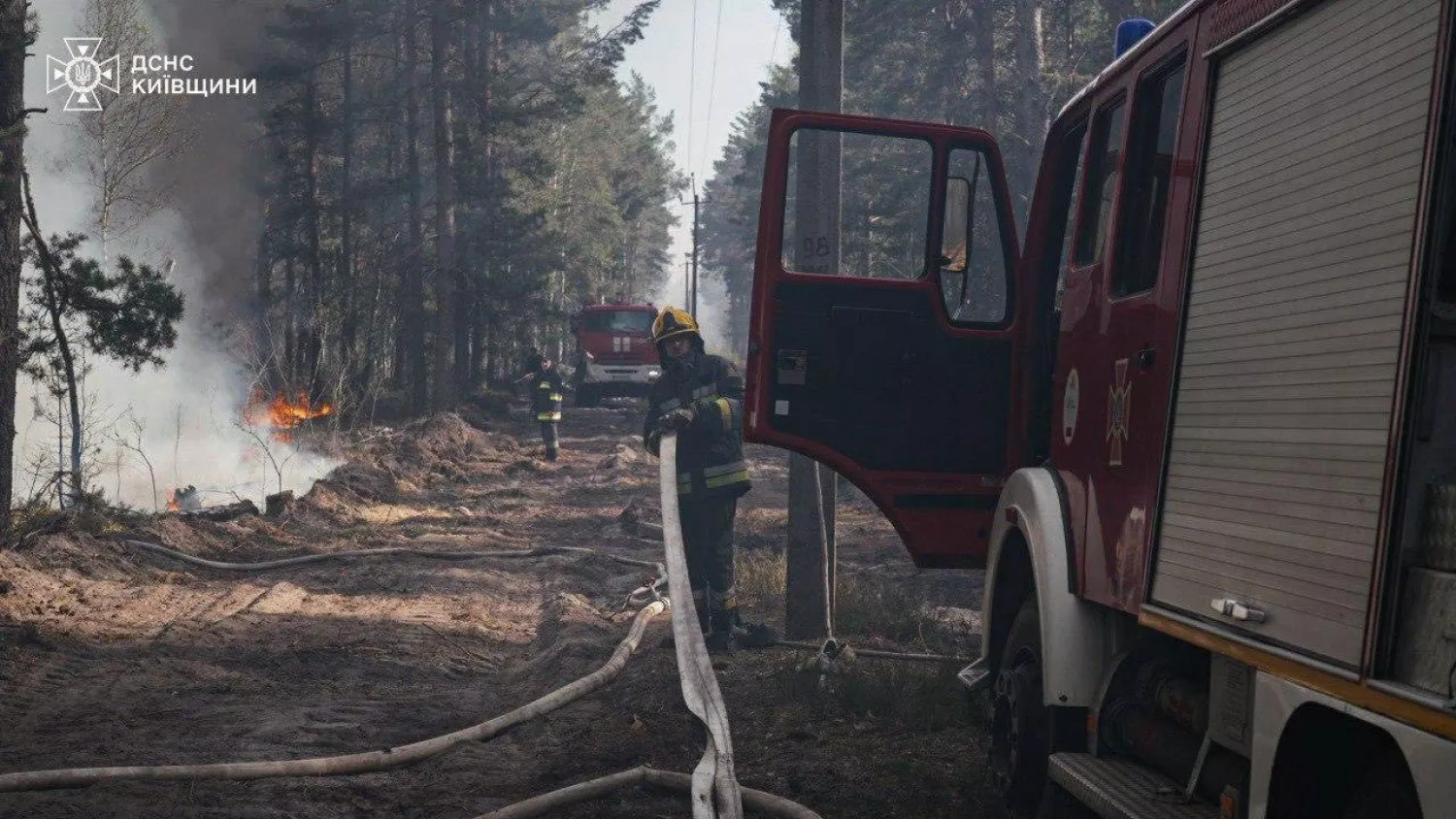 Пожежа в Чорнобильській зоні 2026, фото ДСНС Київщини