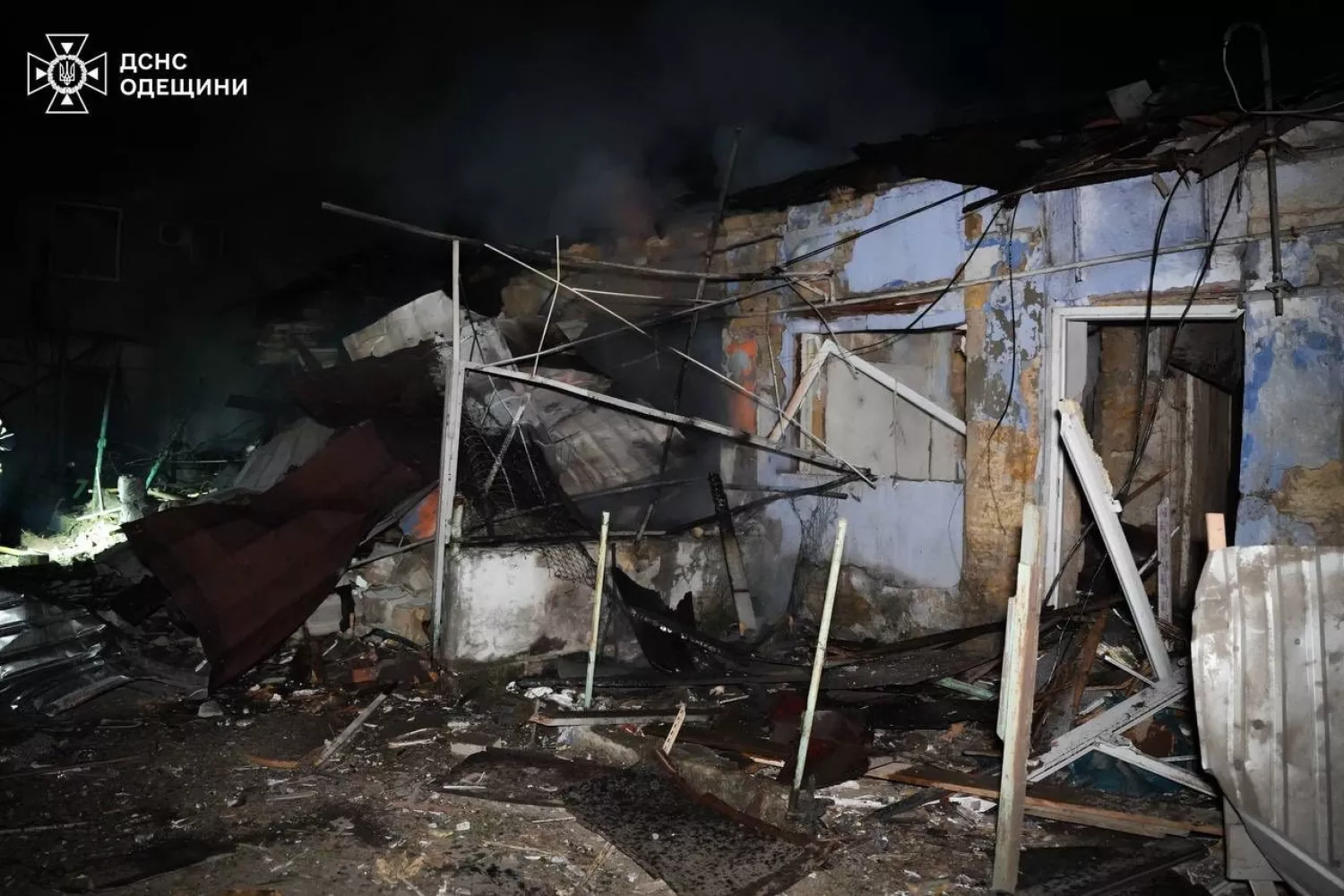Наслідки обстрілу Одещини 1 червня. Фото: ДСНС