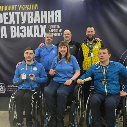 Спортсмени Миколаївщини вибороли 7 нагород на чемпіонаті України з фехтування на візках. Фото: Миколаївський Інваспорт