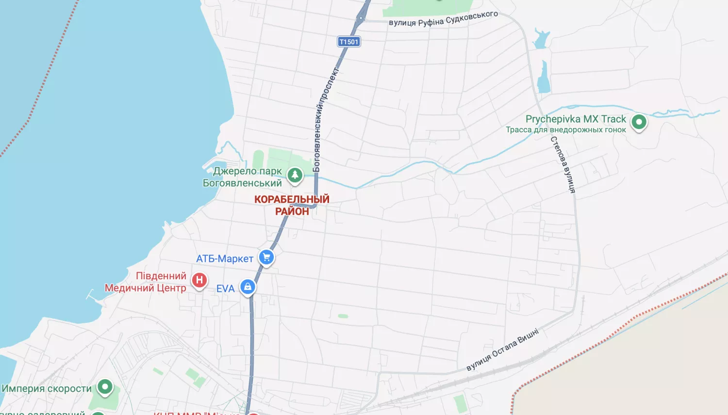 Скриншот з Google Maps