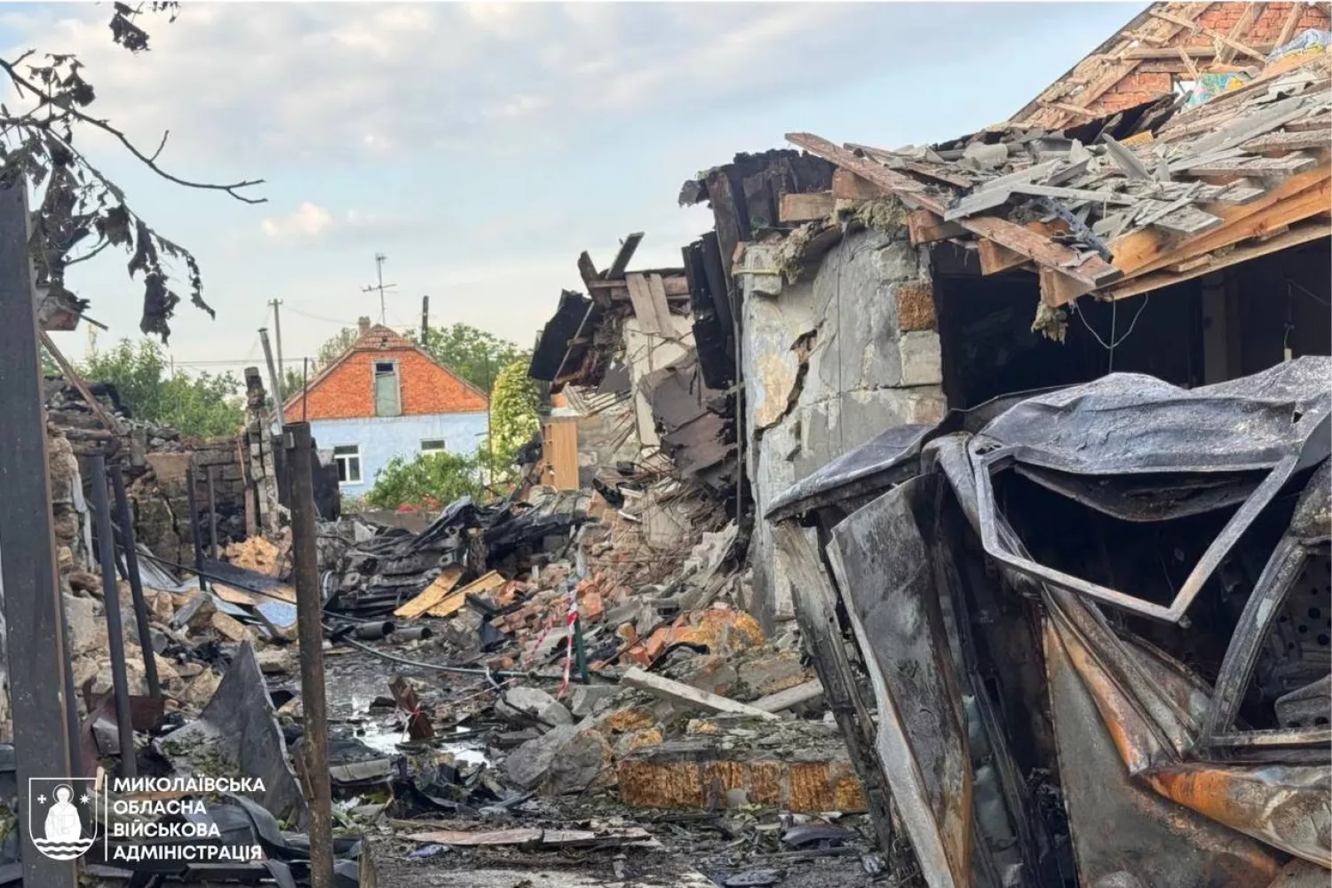 Наслідки атаки по Миколаєву 12 червня. Фото: Миколаївська ОВА