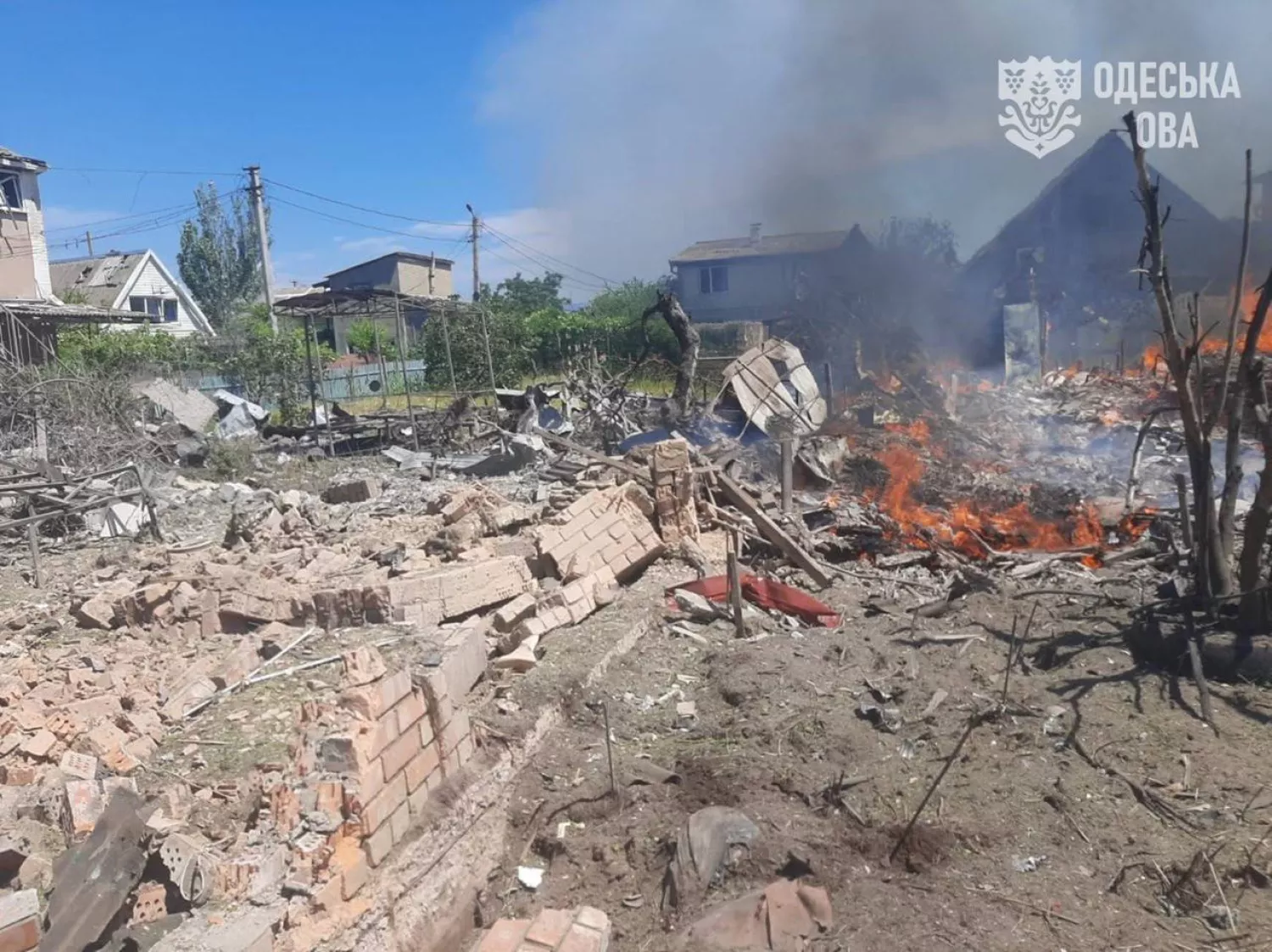 Наслідки атак по Одещині 12 червня 2026 року. Фото:: Одеська ОВА