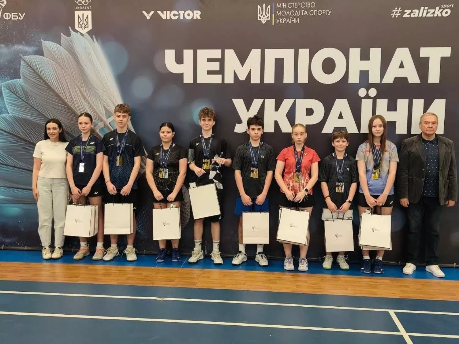 Миколаївські бадмінтоністи здобули нагороди на чемпіонаті України з бадмінтону U-15. Фото: Управління молоді та спорту Миколаївської ОВА