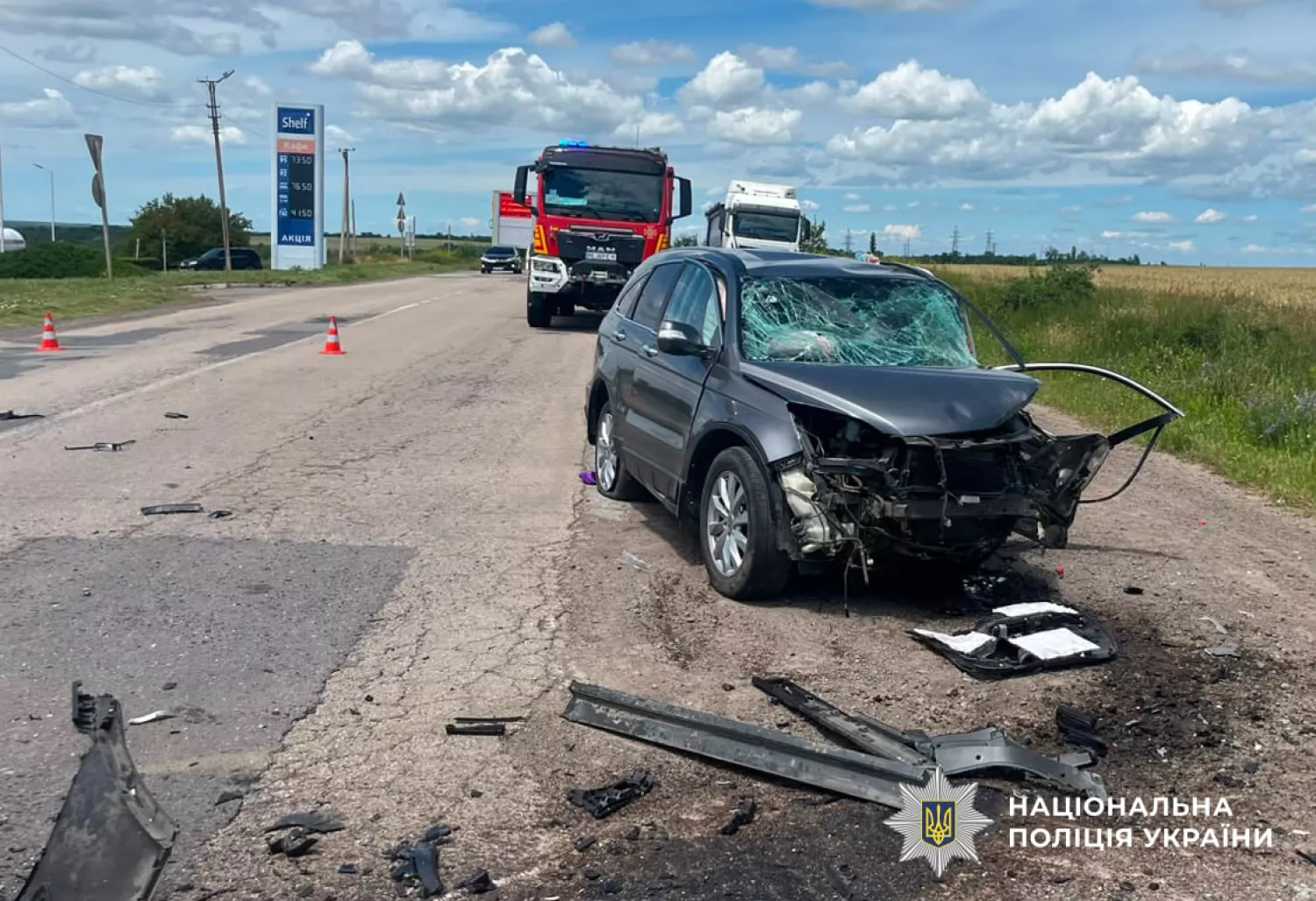 На Миколаївщині в ДТП загинув водій. Фото: Нацполіція