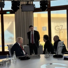 Володимир Зеленський та Дональд Трамп на G7. Фото: Офіс президента України