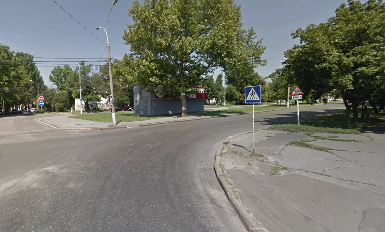 Перехрестя вулиць Садова та 68 Десантників у Миколаєві, скриншот з Google Maps