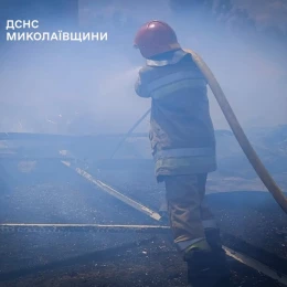 Пожежа на Миколаївщині. Фото: ДСНС Миколаївщини