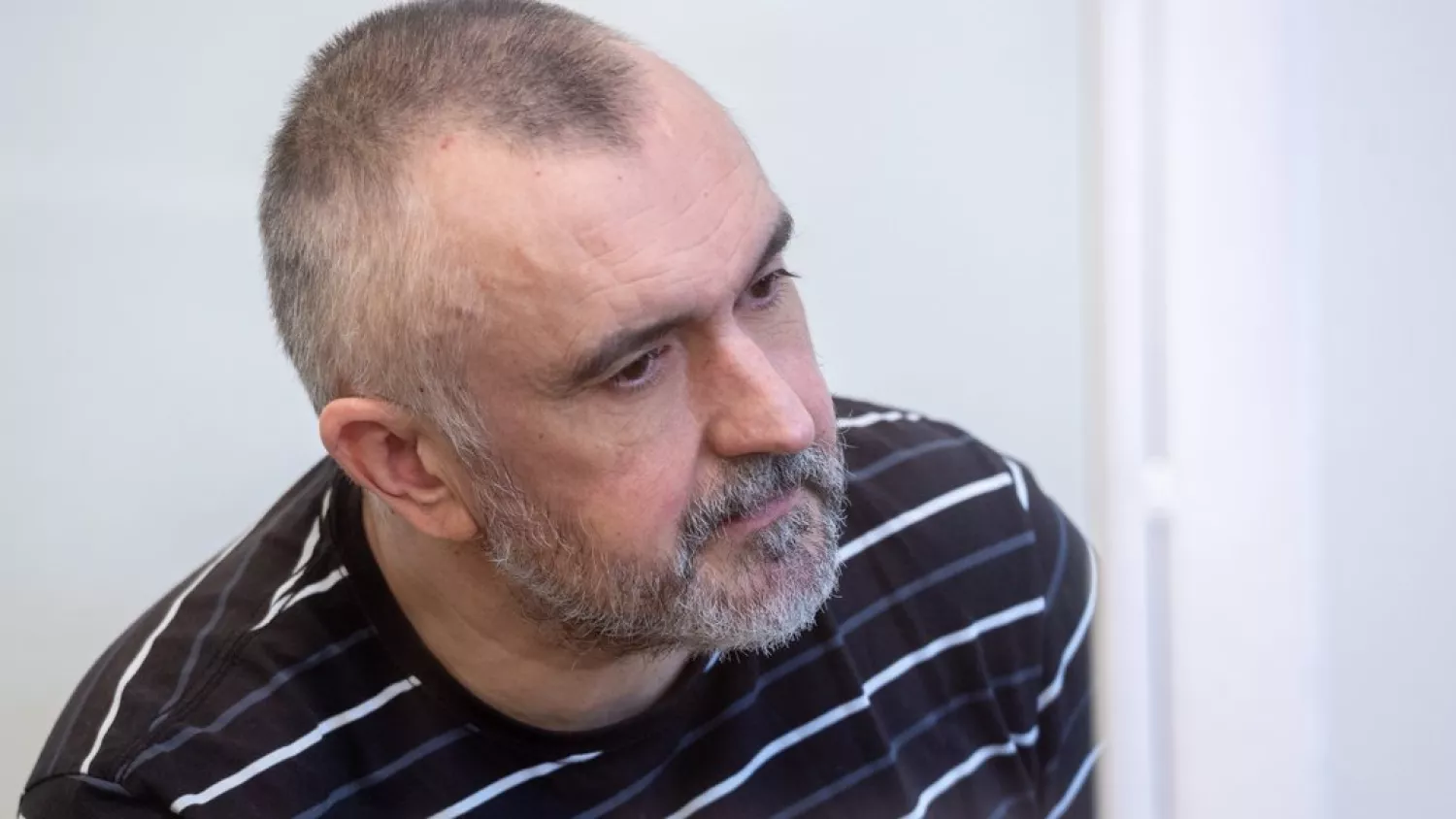 Сергій Шалаєв, обвинувачений у вбивстві одеського активіста Демʼяна Ганула. Фото: Суспільне