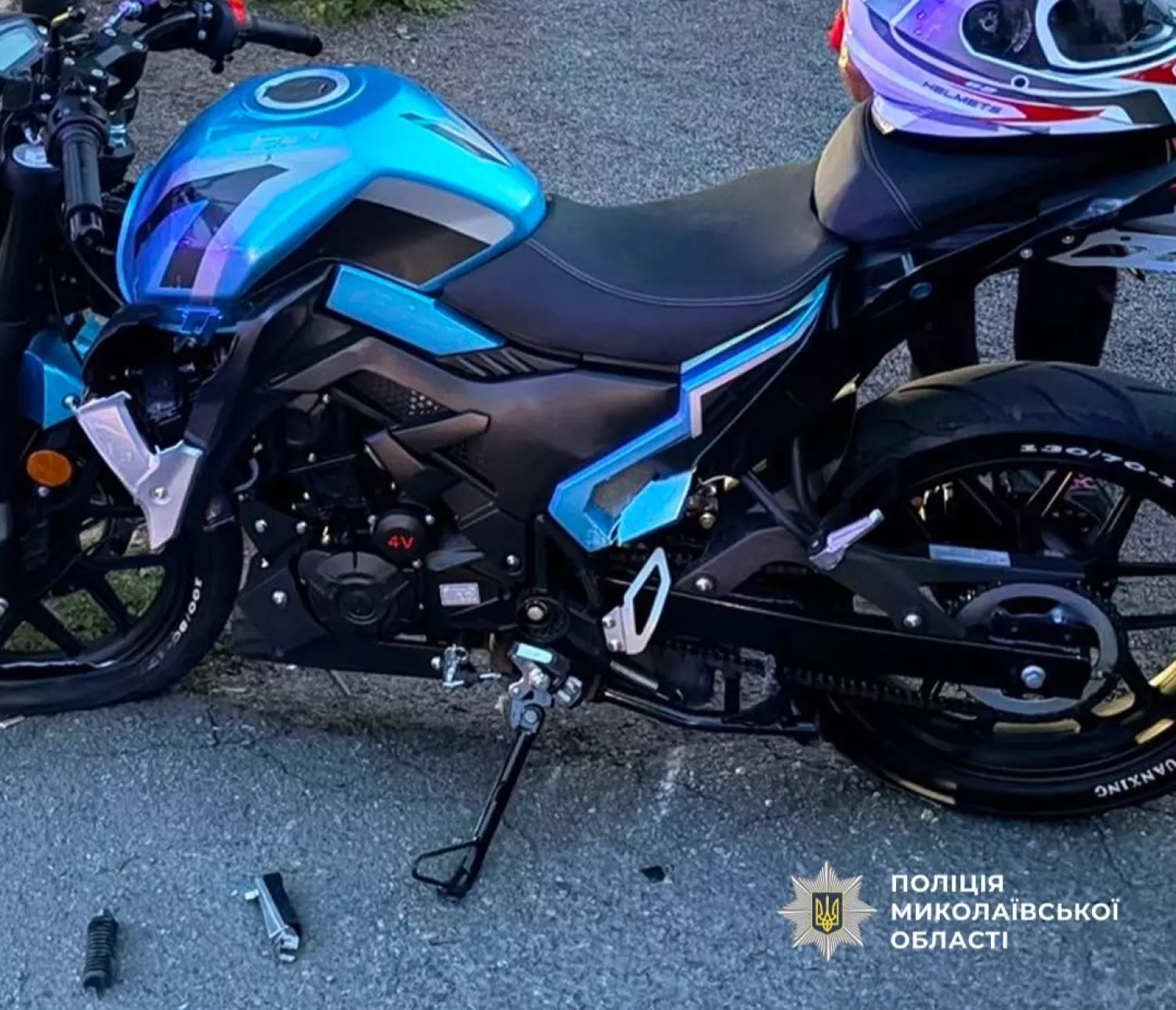 У Первомайську у ДТП травмувався 13-річний мотоцикліст. Фото: поліція Миколаївської області