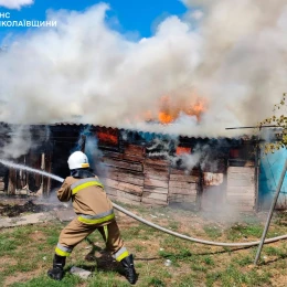 Пожежа у Миколаївській області. Фото: ДСНС