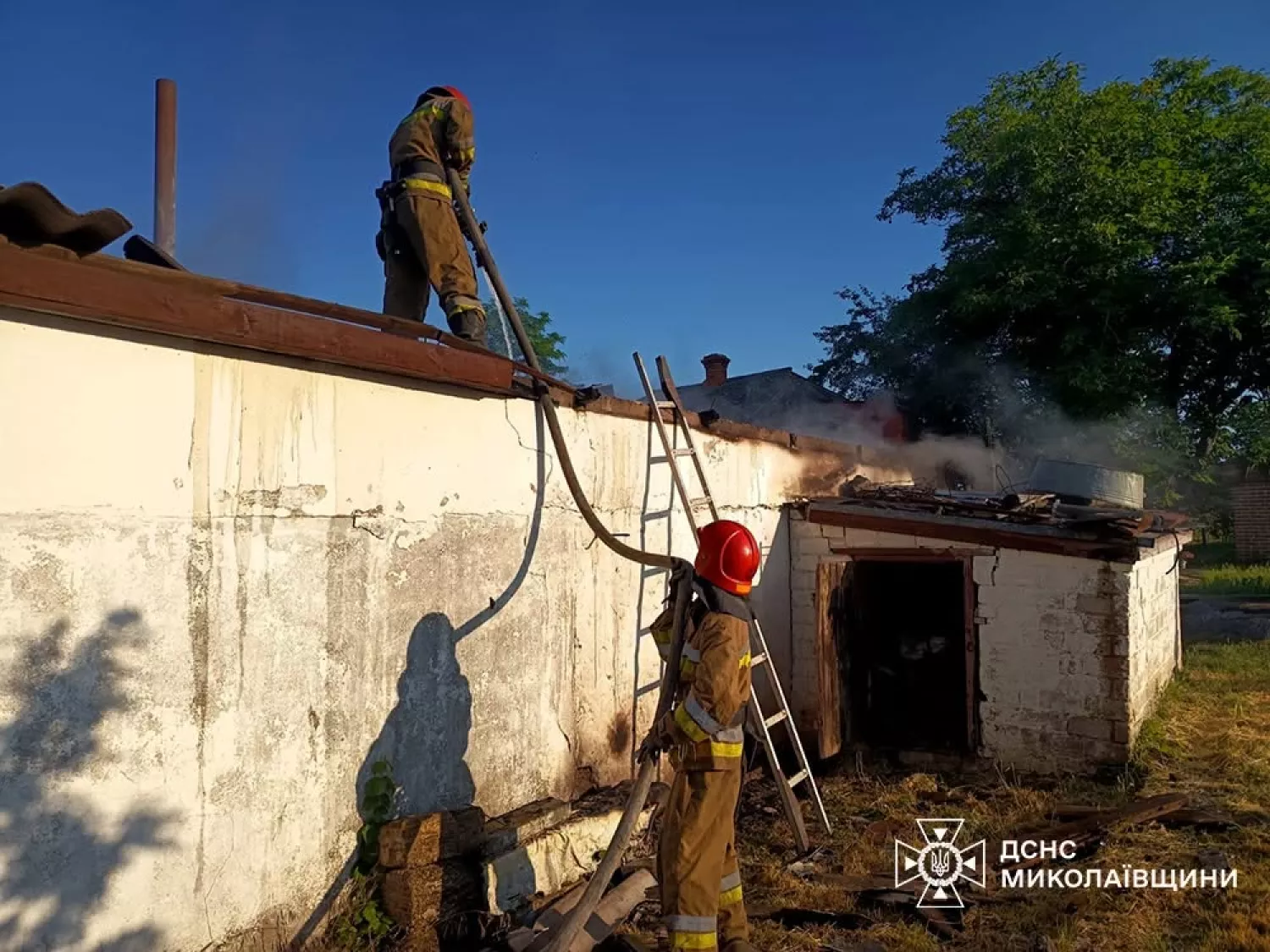 Пожежа у Миколаївській області. Фото: ДСНС