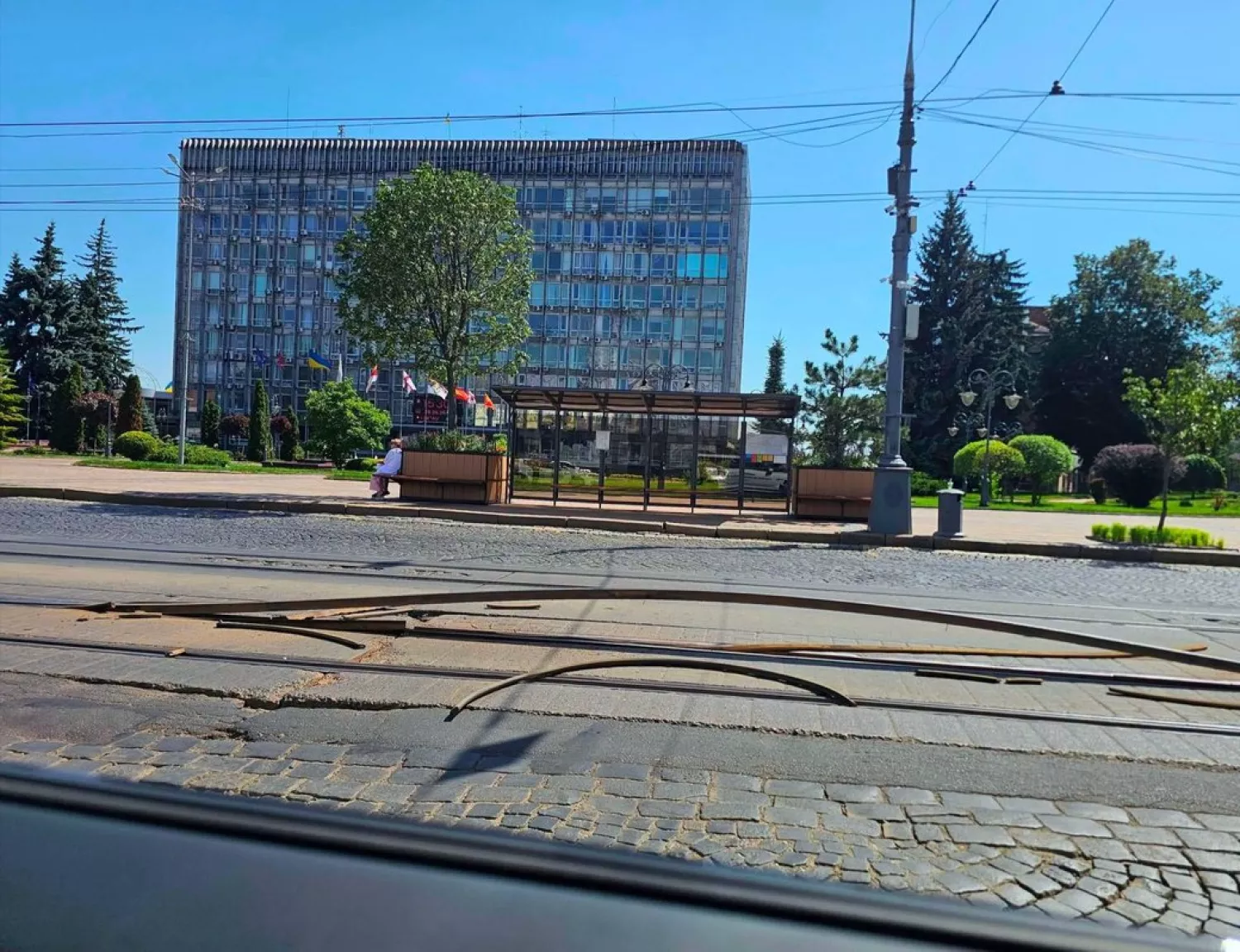 Наслідки деформації колії у Вінниці. Фото: Віктор Перлов/Facebook