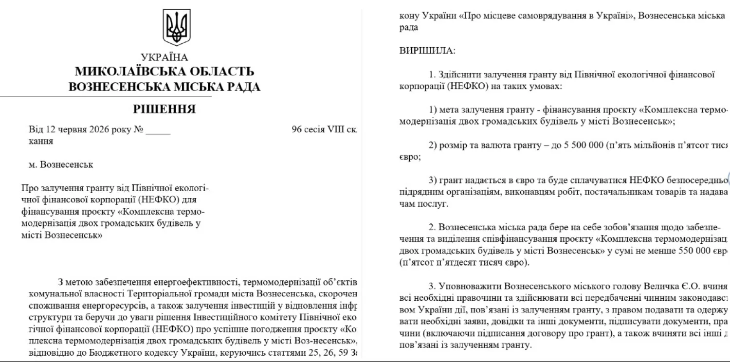 Проєкт рішення, який мають розглянути депутати на сесії