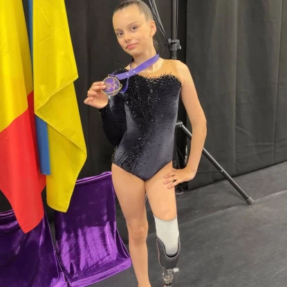 Гімнастка з Одещини Олександра Паскаль здобула золото на турнірі в Румунії. Фото: Одеська ОВА