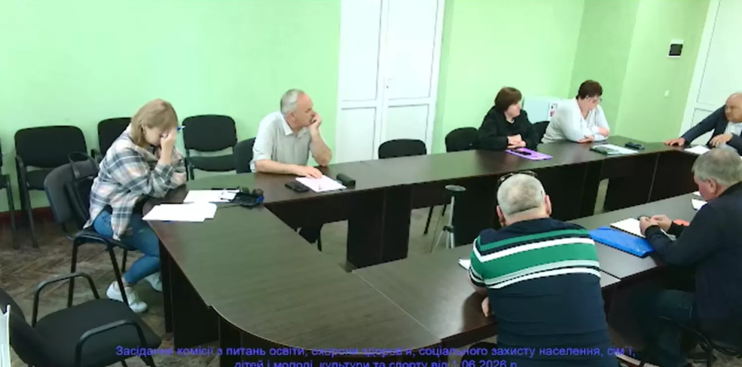 Засідання комісії з питань освіти та охорони здоров'я Доманівської селищної ради. Скриншот трансляції