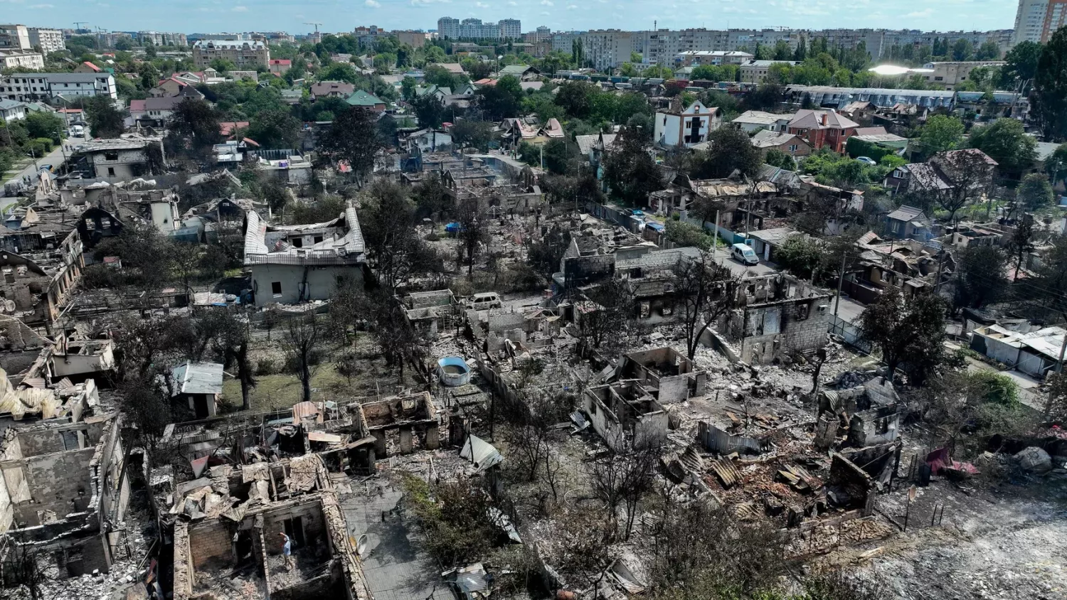Наслідки обстрілу Вишневого. Фото: Telegram / Микола Калашник