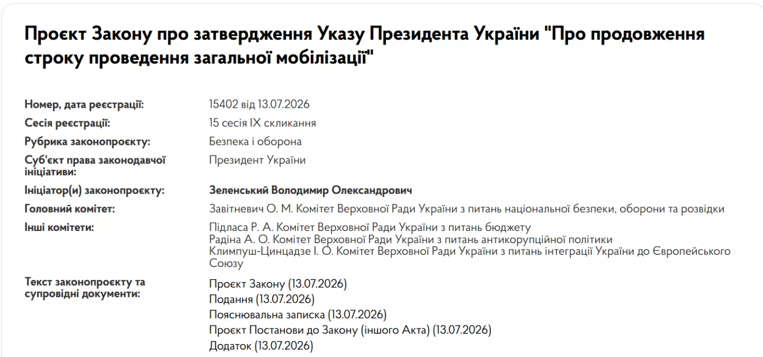 Скриншот з сайту Верховної Ради України