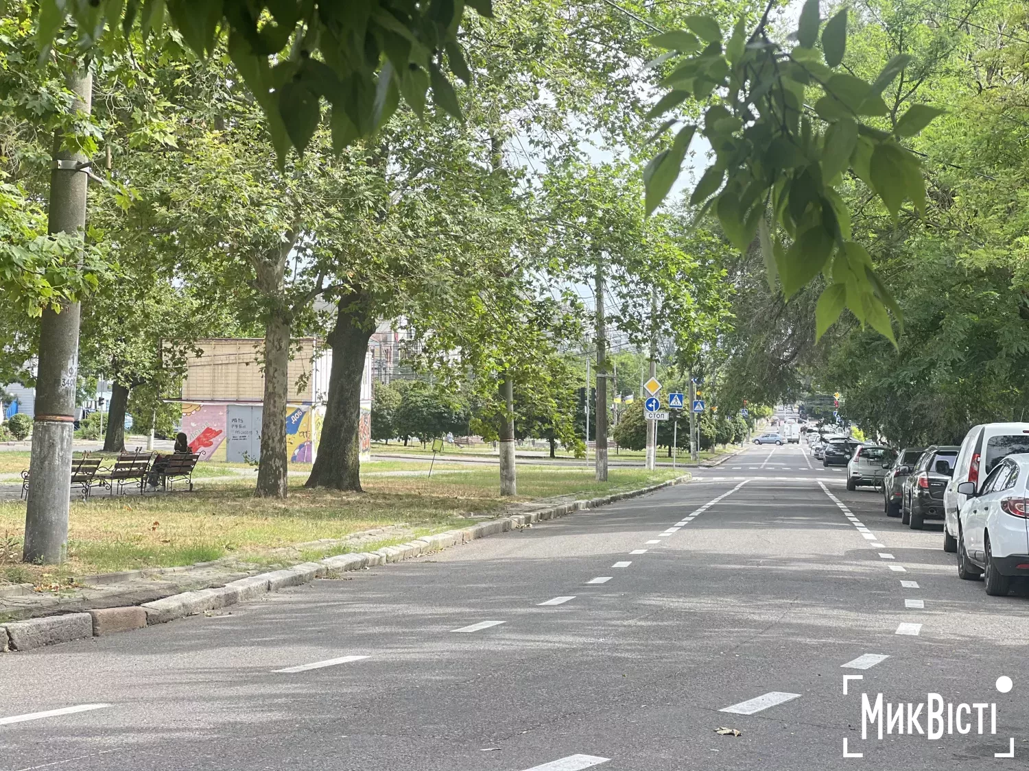 Автомобільна дорога вздовж вулиці Садової у Миколаєві, липень 2026 року, фото «МикВісті»