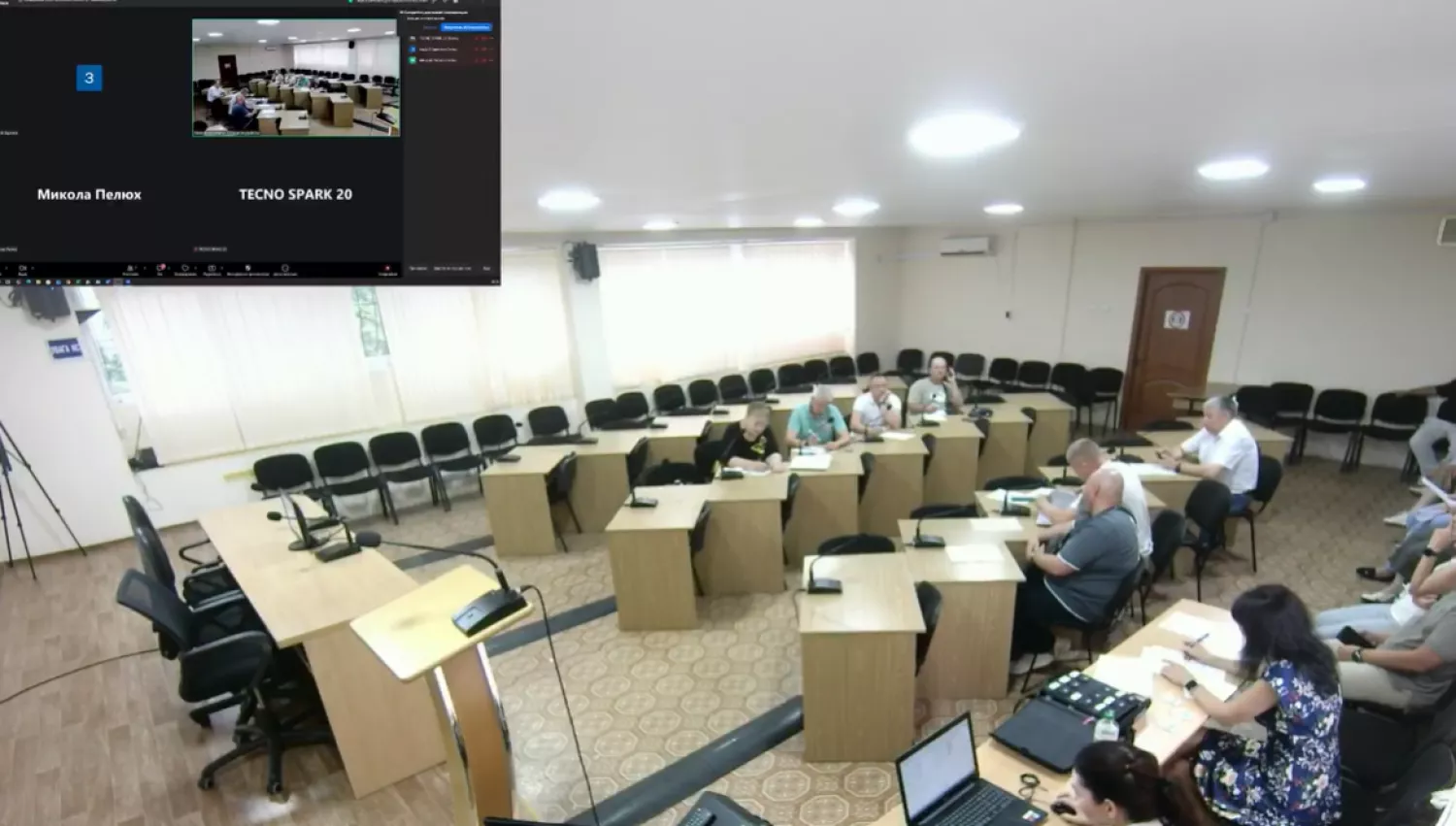 У Південноукраїнську пропонують ліквідувати КП «Кобзар». Скриншот з трансляції комісії міськради