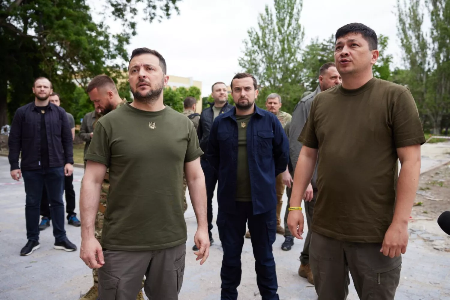 Володимир Зеленський та Віталій Кім у Миколаєві у 2022 році. Фото: Офісу президента
