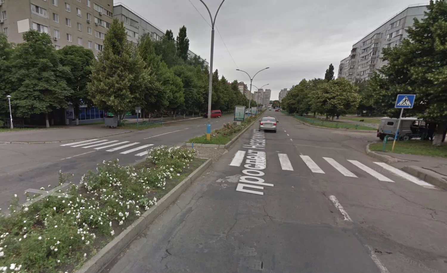 Проспект Незалежності у Південноукраїнську, скриншот з google maps