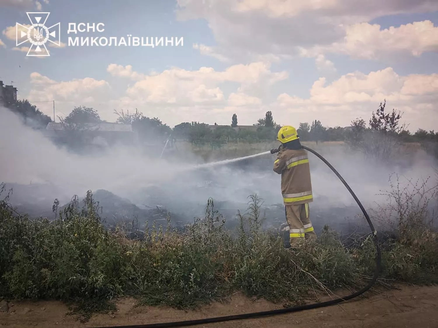 Пожежа у Миколаївській області 16 липня. Фото: ДСНС