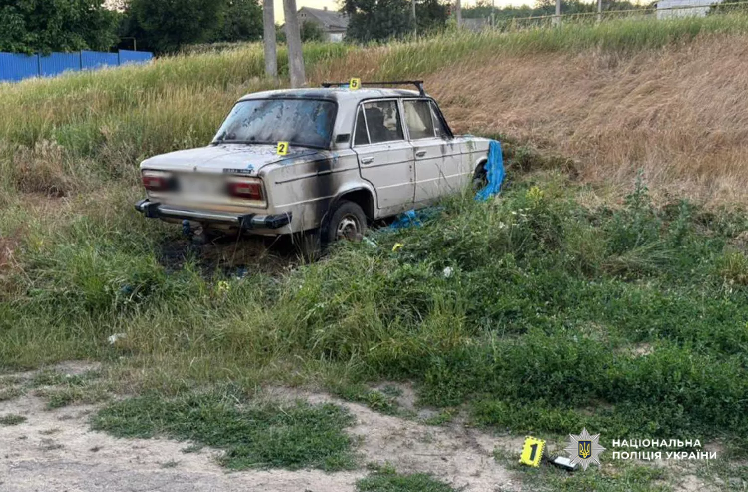 Підпал автомобілів у Роздільнянському районі. Фото поліції в Одеській області