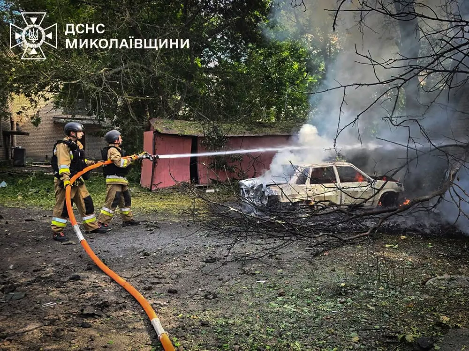 Наслідки атаки на Очаків 20 липня. Фото: ДСНС Миколаївщини