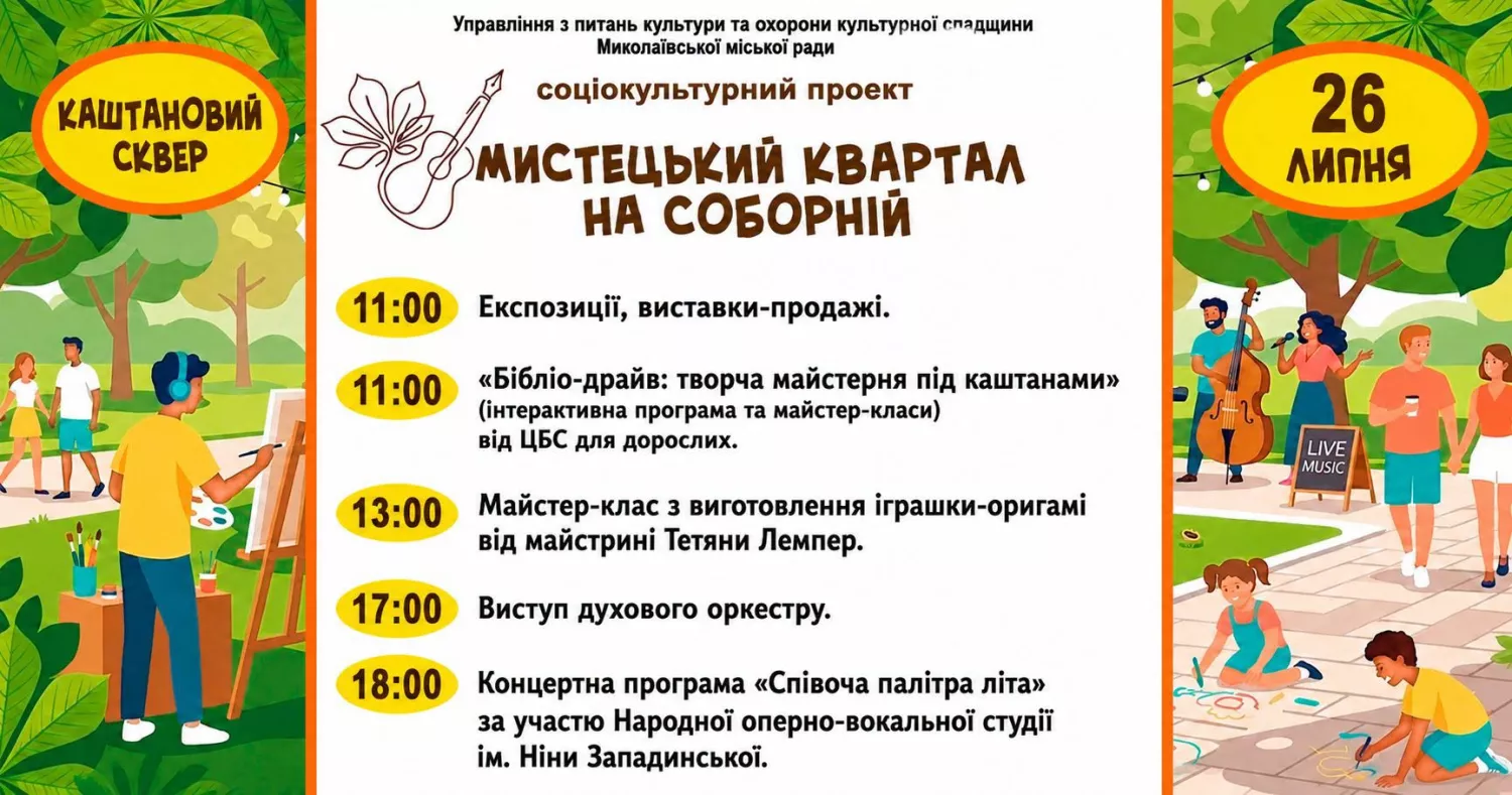 Анонс заходів Управління з питань культури та охорони культурної спадщини ММР
