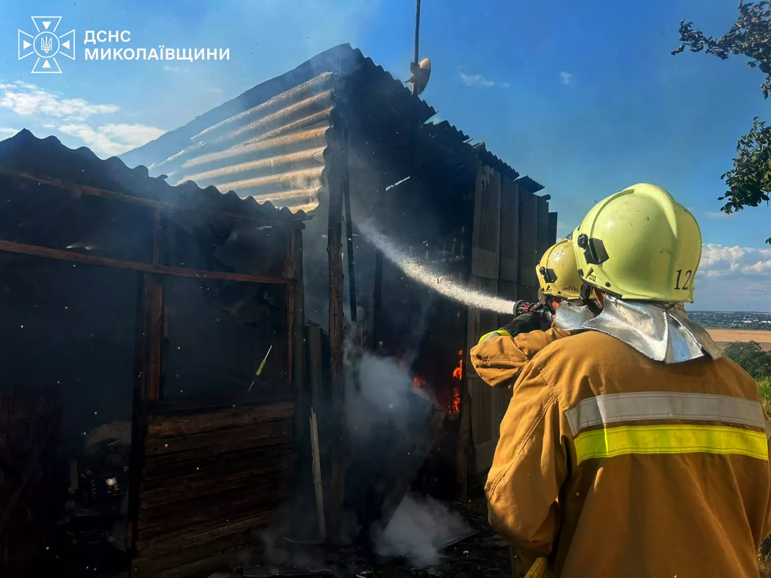 Пожежі у Миколаївській області 24 липня. Фото: ДСНС