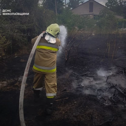 На Миколаївщині за добу сталося 25 пожеж, більшість — на відкритих територіях. Фото: ДСНС Миколаївщини