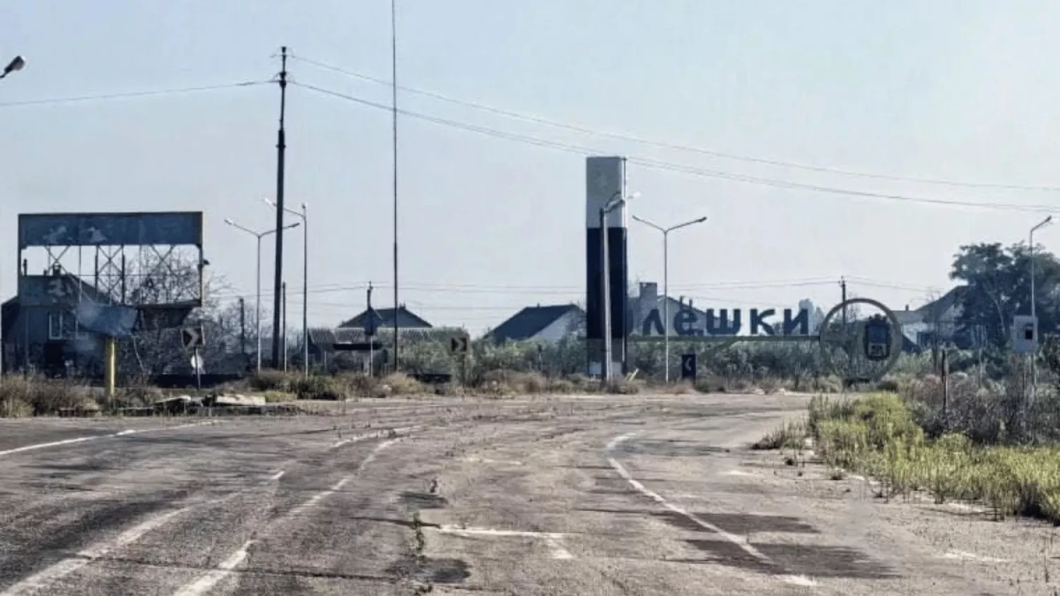 В’їзд до окупованих Олешків на Херсонщині. Фото: Дмитро Лубінець