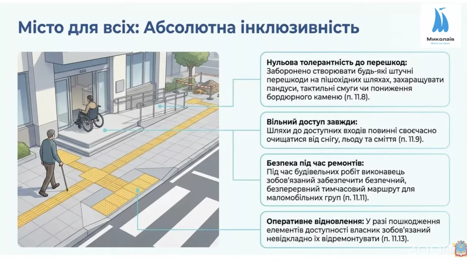 Скриншот презентації щодо оновлених Правил благоустрою Миколаєва