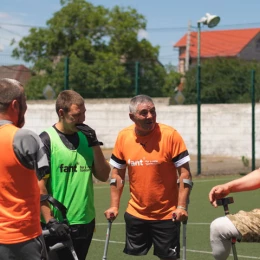 Гравці «Шахтар Сталеві» відвідали відкрите тренування миколаївської команди з ампфутболу. Фото: Шахтар