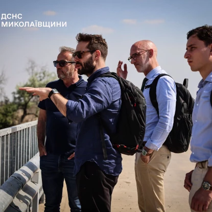 Французькі партнери відвідали Миколаївщину, де готують проєкт із розмінування. Фото: ДСНС
