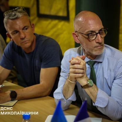 Французькі партнери відвідали Миколаївщину, де готують проєкт із розмінування. Фото: ДСНС