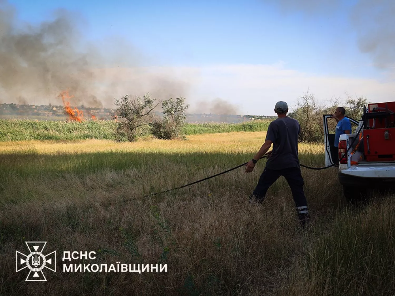 Пожежі у Миколаївській області 7 липня. Фото: ДСНС