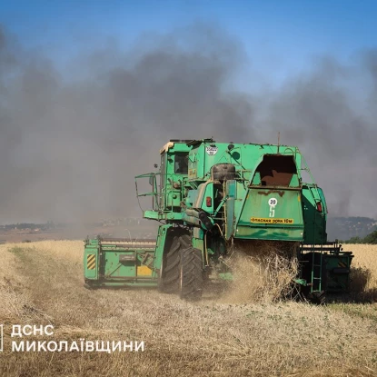 Пожежі у Миколаївській області 7 липня. Фото: ДСНС