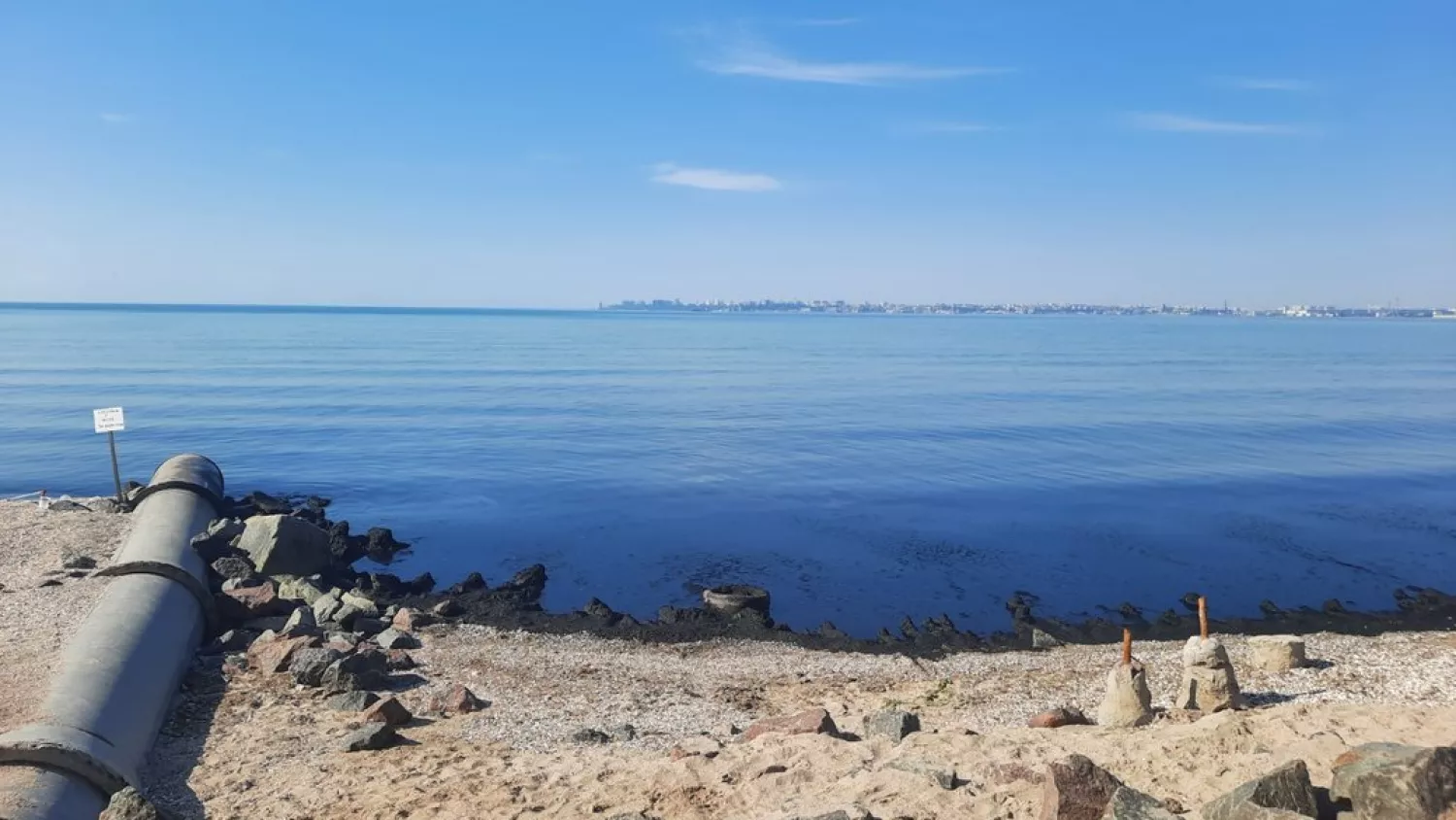 Забруднення моря біля Крижанівки. Фото Суспільне Одеса