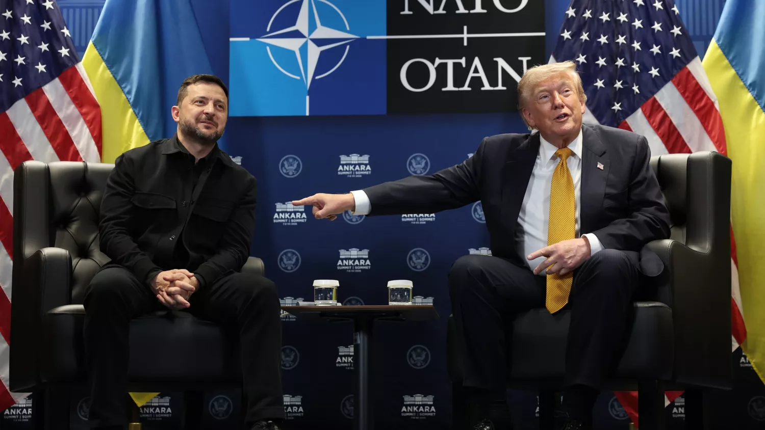 Володимир Зеленський і Дональд Трамп на саміті НАТО в Анкарі. Фото: Getty Images