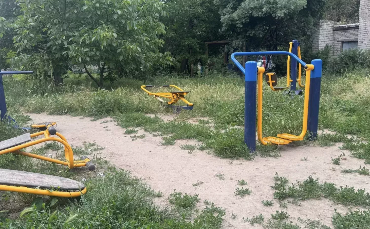 Непокошена трава біля майданчику по пр. Героїв України, 79. Фото: Ольга Єременко