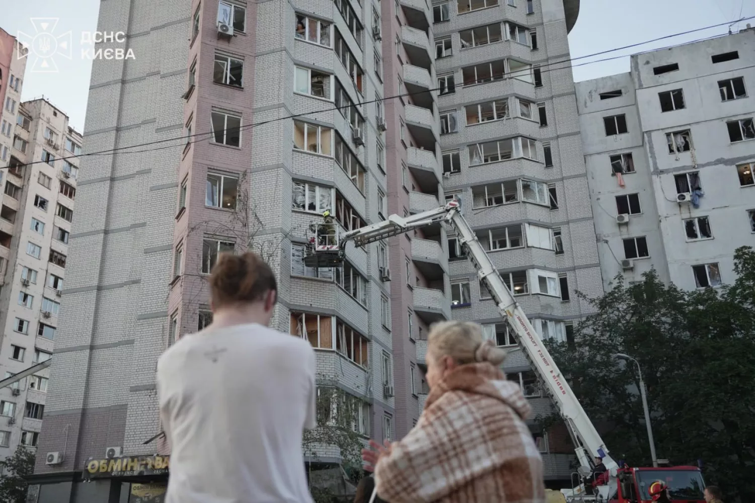 Росіяни вночі 31 липня масовано атакували Київ. Фото: ДСНС Києва