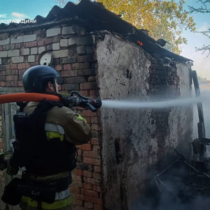 Пожежа у Миколаївській області. Фото: ДСНС