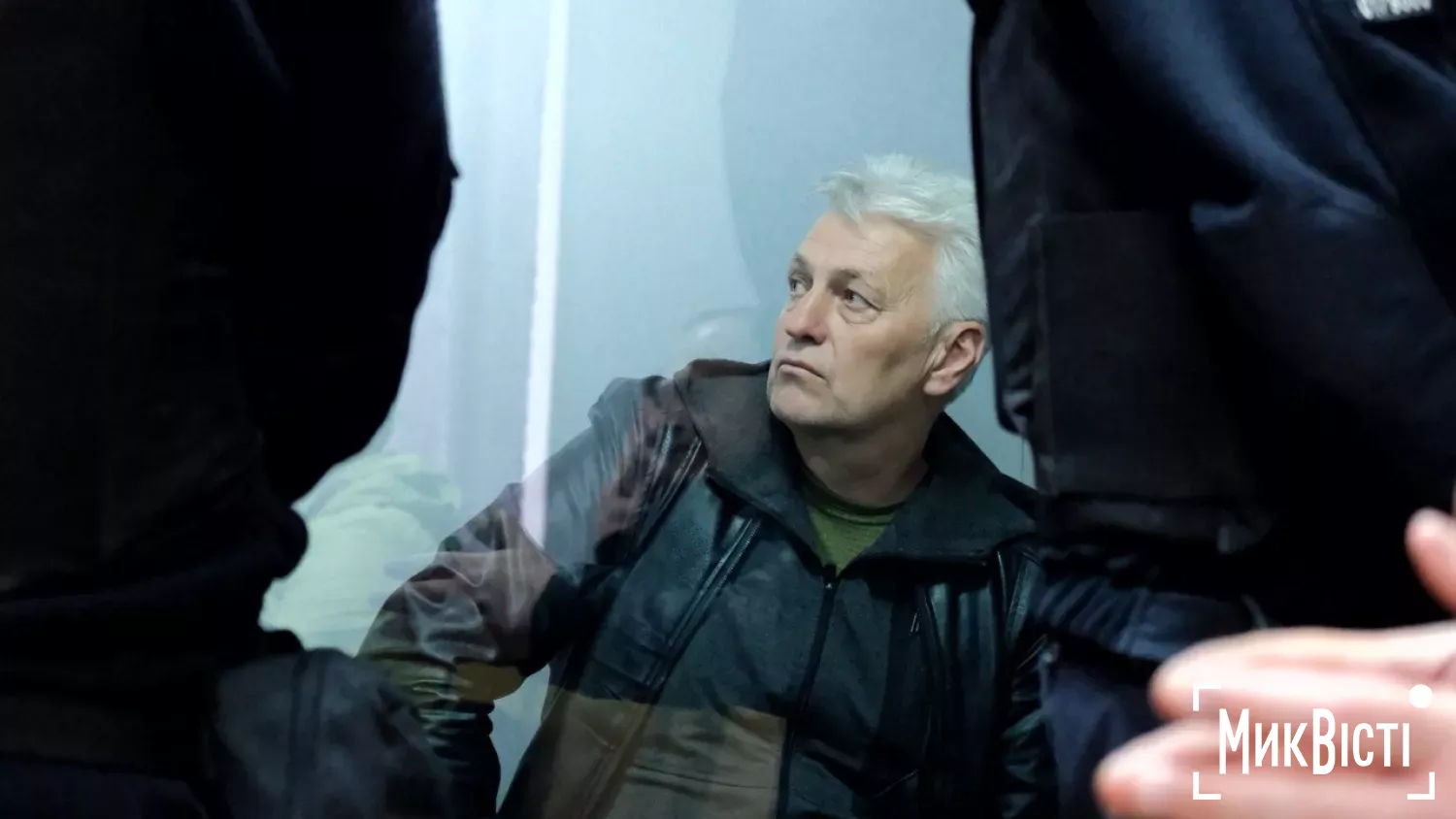 Обвинувачений Віктор Прокопчук на обранні йому запобіжного заходу, березень 2026 року. Фото: НикВести