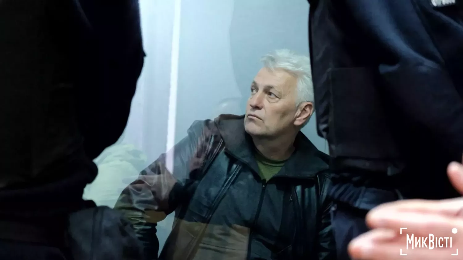 Обвинувачений Віктор Прокопчук на обранні йому запобіжного заходу, березень 2026 року. Фото: МикВісті